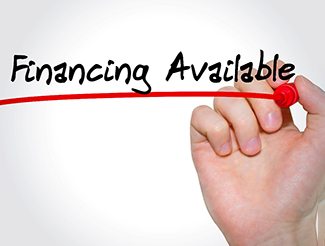 financing available written in marker  