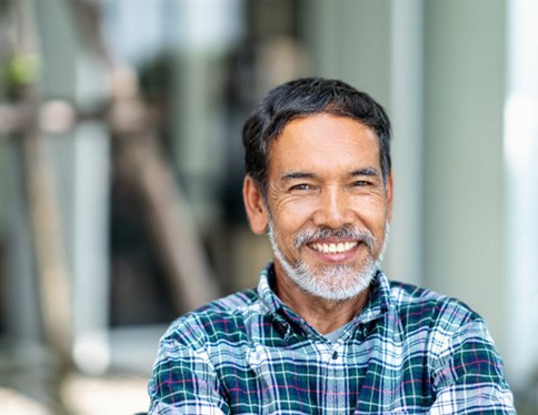 Man smiling with dental implants in San Juan Capistrano 