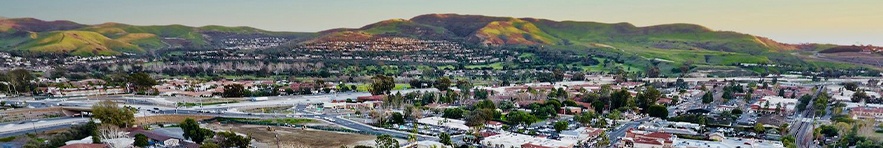 Aerial view of the city of San Juan Capistrano