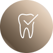 Animated tooth with checkmark