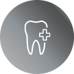 Animated tooth with plus sign