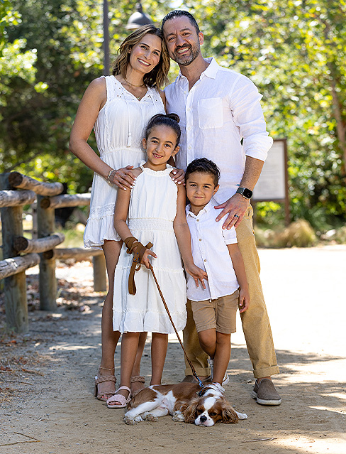 Doctor Omrani and his family on a hike