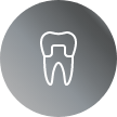 Animated tooth with dental crown representing restorative dentistry