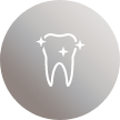 Animated tooth with sparkles representing cosmetic dentistry