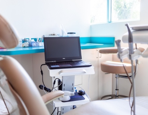 State of the art dental treatment room where digital x rays are captured